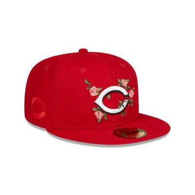 Cincinnati Reds Gorra | New Era MLB Bloom 59fifty Fitted Cap Mexico - Rojos